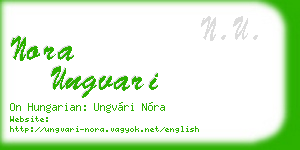 nora ungvari business card